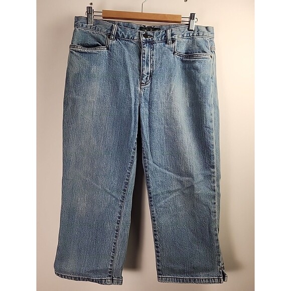 Lauren Jeans Co. Pants - Lauren Jeans Co Cropped Light Wash Denim Womens Capri Size 12 LRL Ralph Lauren